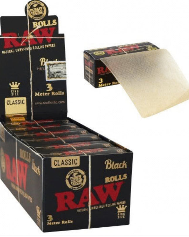Raw Black 3m rolling papers (12- Pack)