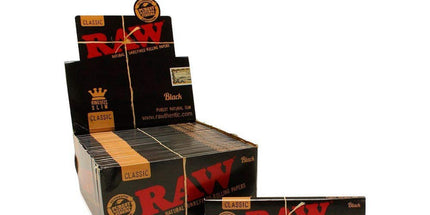 Raw Black King Size Slim Rolling Papers (50- Pack)